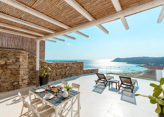 Panoramic Aegean Residence At Elia Beach Mykonos - Private & Exclusive